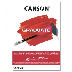 دفتر رسم جريدويت هيول اكريليك وزيت هيفي وايت مصمغ 290 غم 20 ورقة 